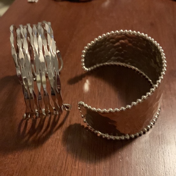 2/$14 silver tone cuffs - Picture 3 of 3